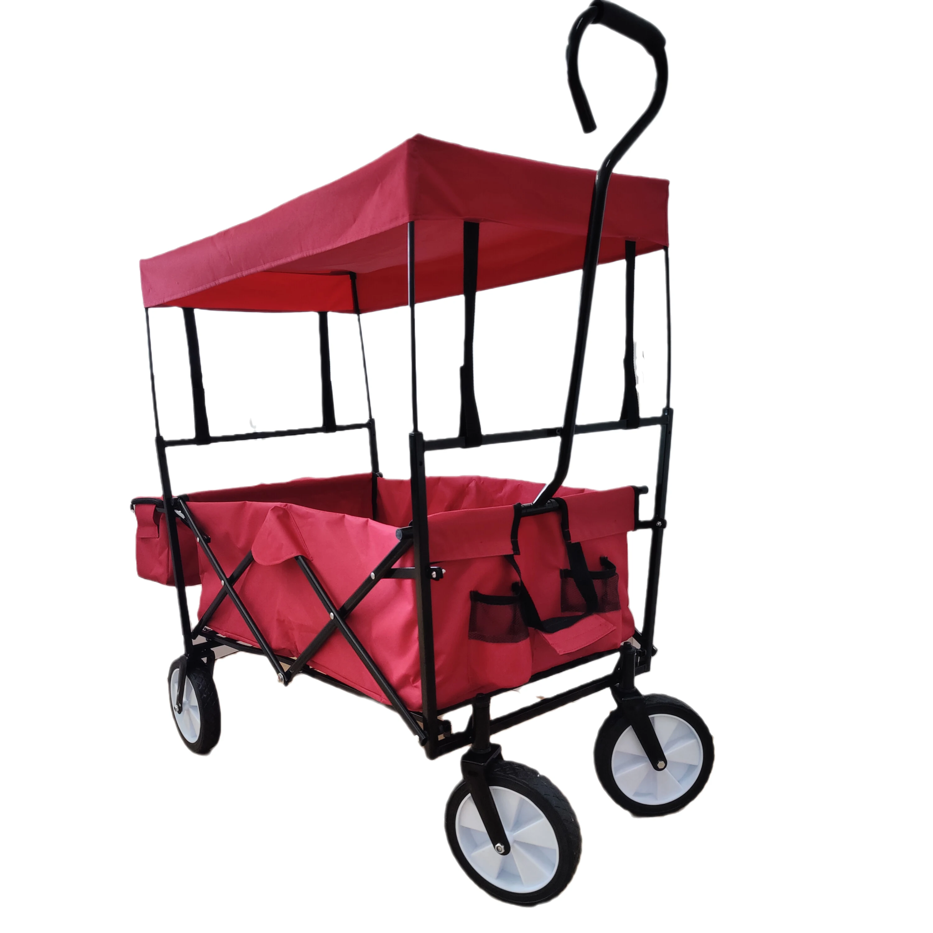 Heavy Duty Steel Folding Beach/camping/picnic/sand/outdoor Utility Wagon Cart Collapsible Wagon Trolley