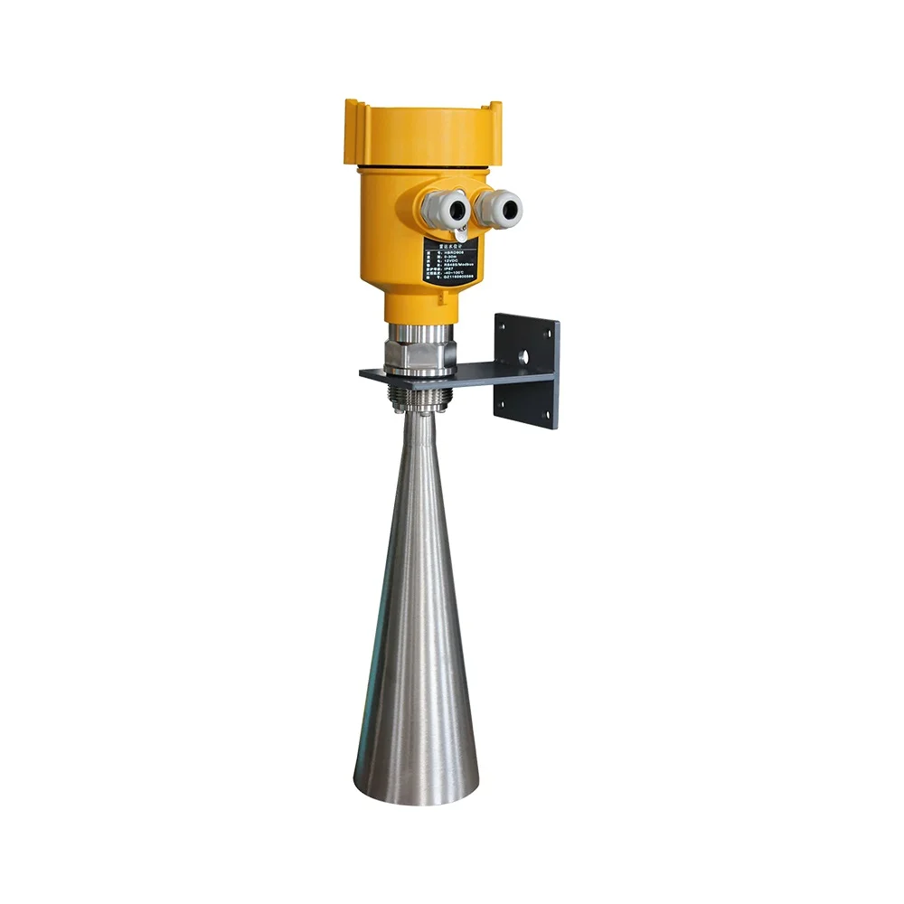 Bracket installation 26G high frequency 0-30m range 4-20mA RS485 radar level transmitter for hydrological water level monitoring