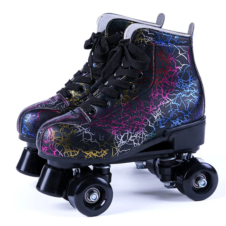 Flash Quad Fancy Roller Skating Rink Double Row Adjustable Skates