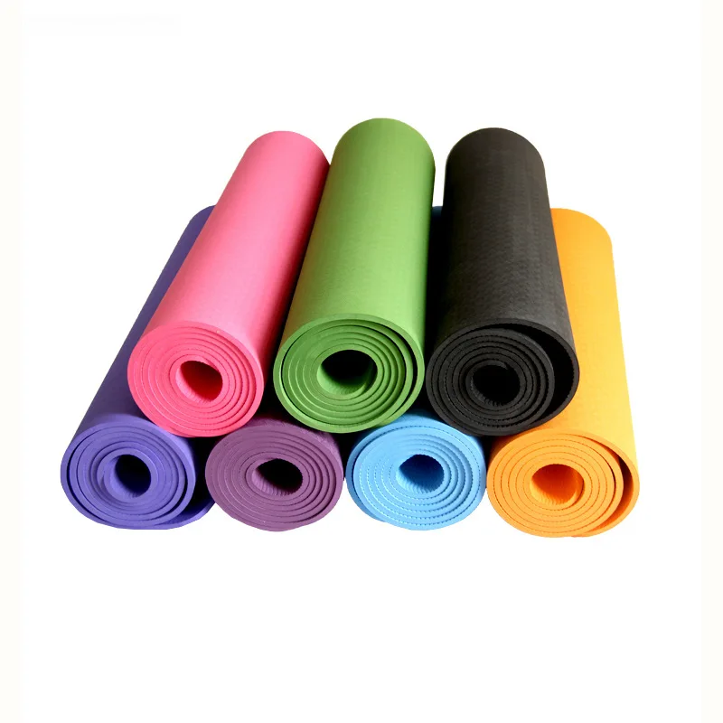 TPE material 6mm thickness custom yoga mat 6mm 8mm home use pilates yoga mat