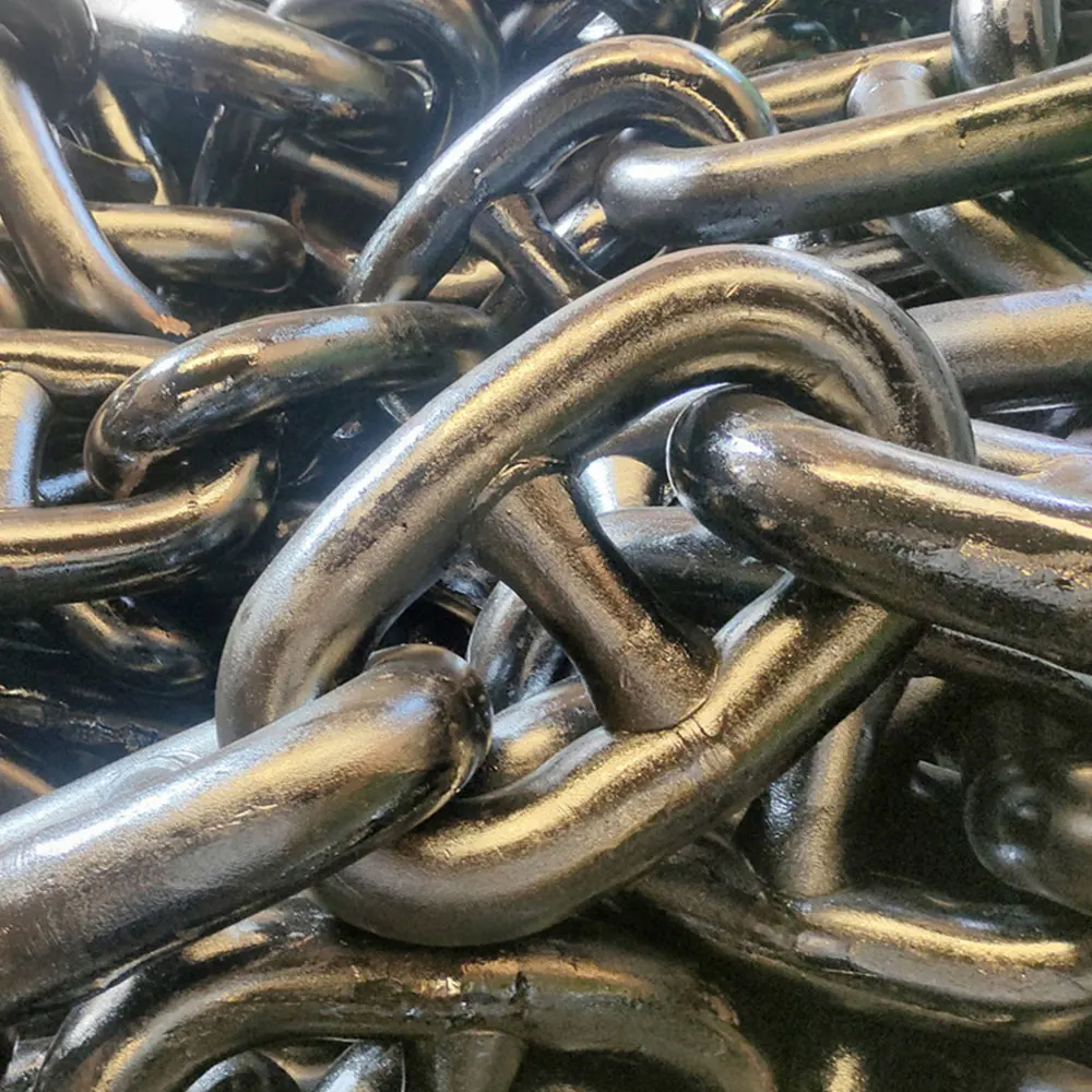 22mm black painted grade u3 cm690 stud link anchor chain