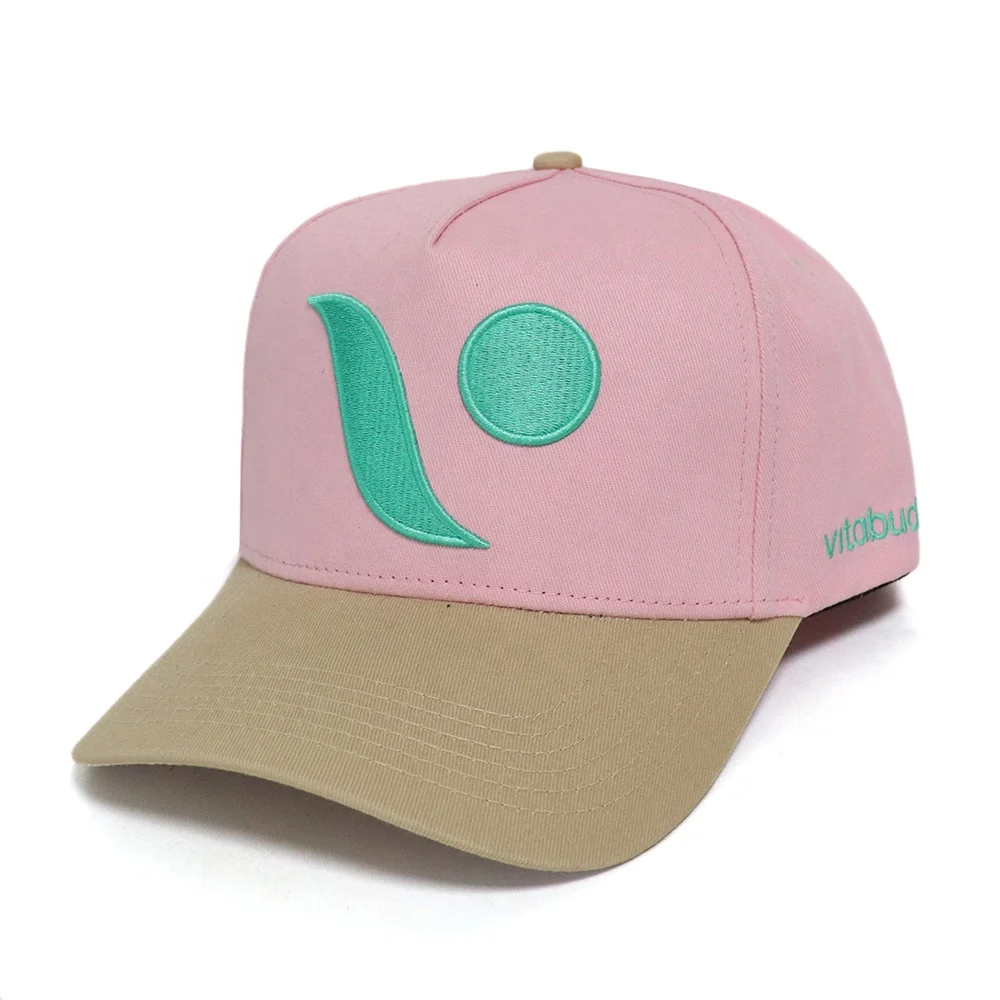 wholesale hat manufacturer adult baseball cap customized embroidered logo cotton cap custom printing on under brim