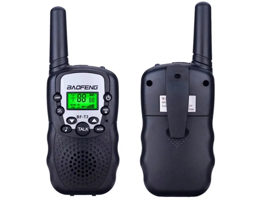 2Pcs Baofeng BF-T3  Channel Portable Two-Way 10 Call Tones Radio Transceiver for Kids Radio Kid Walkie Talkie