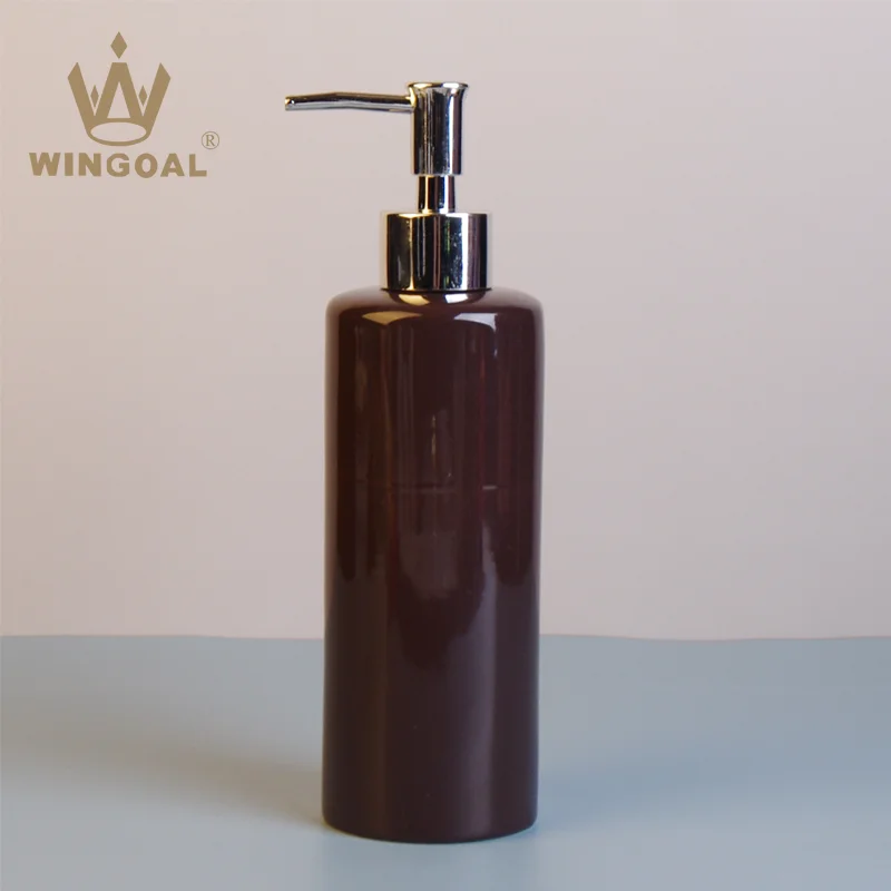 European embossed white porcelain hand sanitizer bottle 280ml wholesale bathroom embossed white porcelain press bottle wholesale