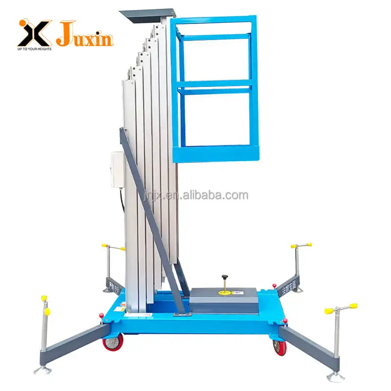 4-14m Single Mast Electric Aerial Aluminum Man Lift Single Person Elevator electric man lift