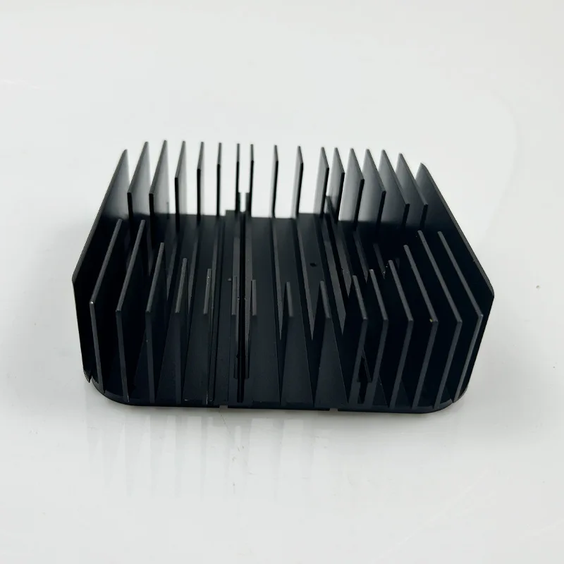 Custom process radiator aluminum profile oxidized black extruded heat dissipation plate aluminum shovel tooth aluminum radiator