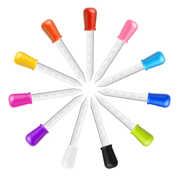 Baby Oral Feeding Syringe Liquid Juice Milk Medicine Dispenser Painting Multicolour Dropper Tool