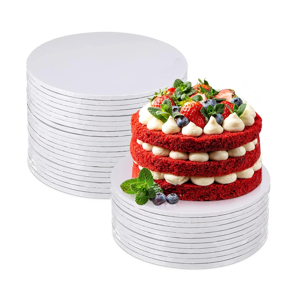 Food Grade Birthday Party 4mm 5mm 6mm Thickness MDF Cake Cardboard Base Board Tray Cake Drum Board