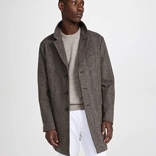 2023 OEM&ODM China Professional Manufacture Thick Warm Autumn Winter Single-breasted Double-faced Wool Cashmere Short Coat Men