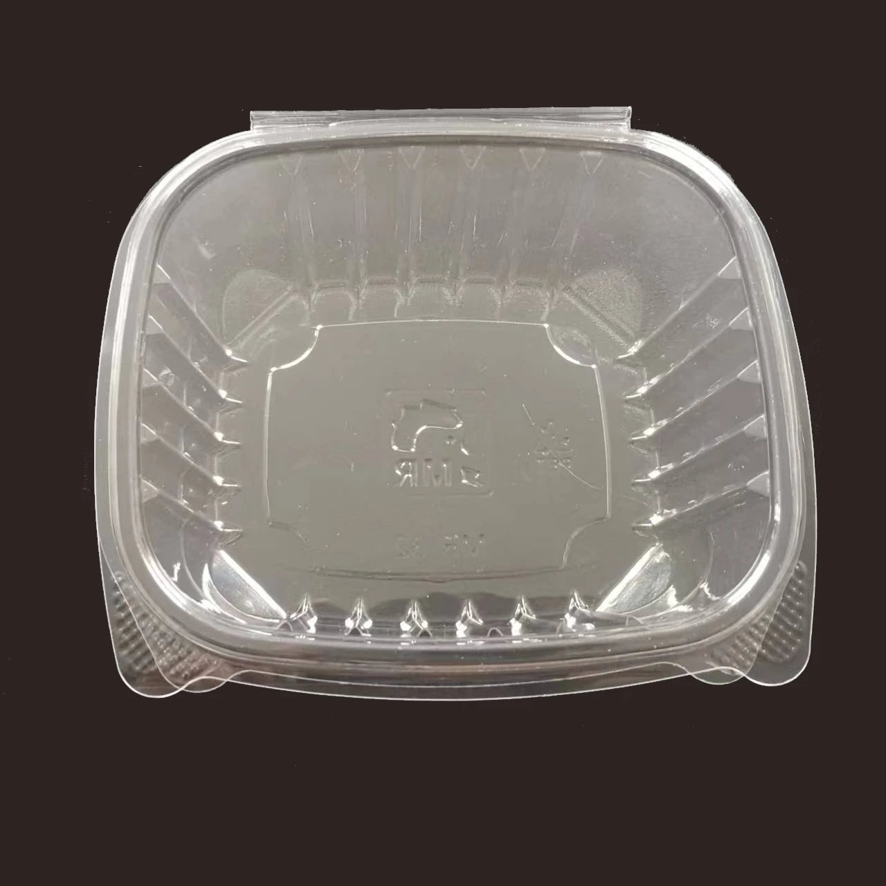 PET, 32oz, plastic food container, deli hinged container, clear large salad containers