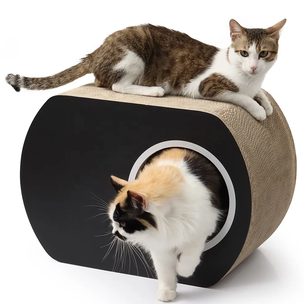 High quality cat toys pet cat house cave corrugated cat scratcher house