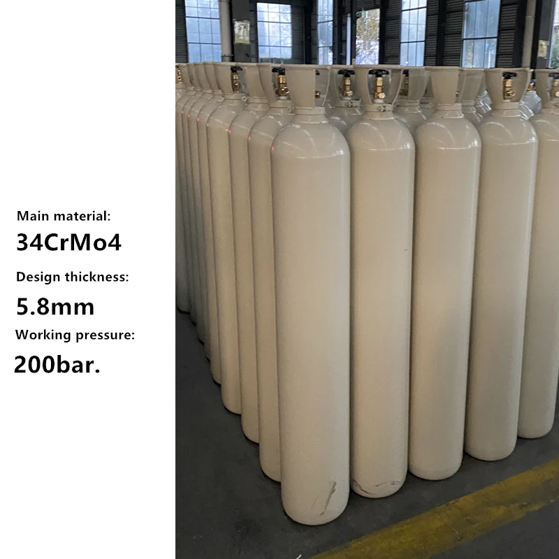 China Manufacturers Wholesale 40l 44.5kg High Pressure Oxygen Gas Cylinder Medical Oxygen Tank