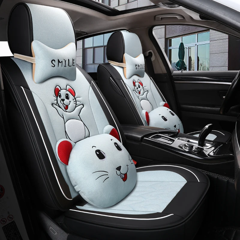 
Full Set(5 PCS) 2019 Car Accessories Auto Toyota Car Seat Cover For Seat Clean 