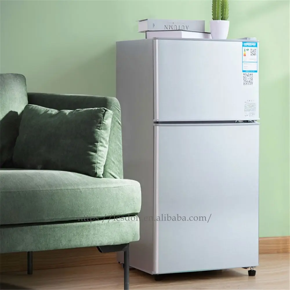 Mini Refrigerator Home Office Double Door Small Refrigerator Refrigerator portable home