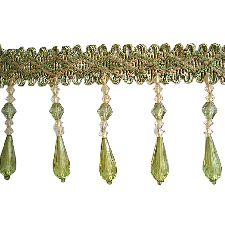 Hot Sell Haberdashery Trimmings, Beaded Fringe For Curtain Valance