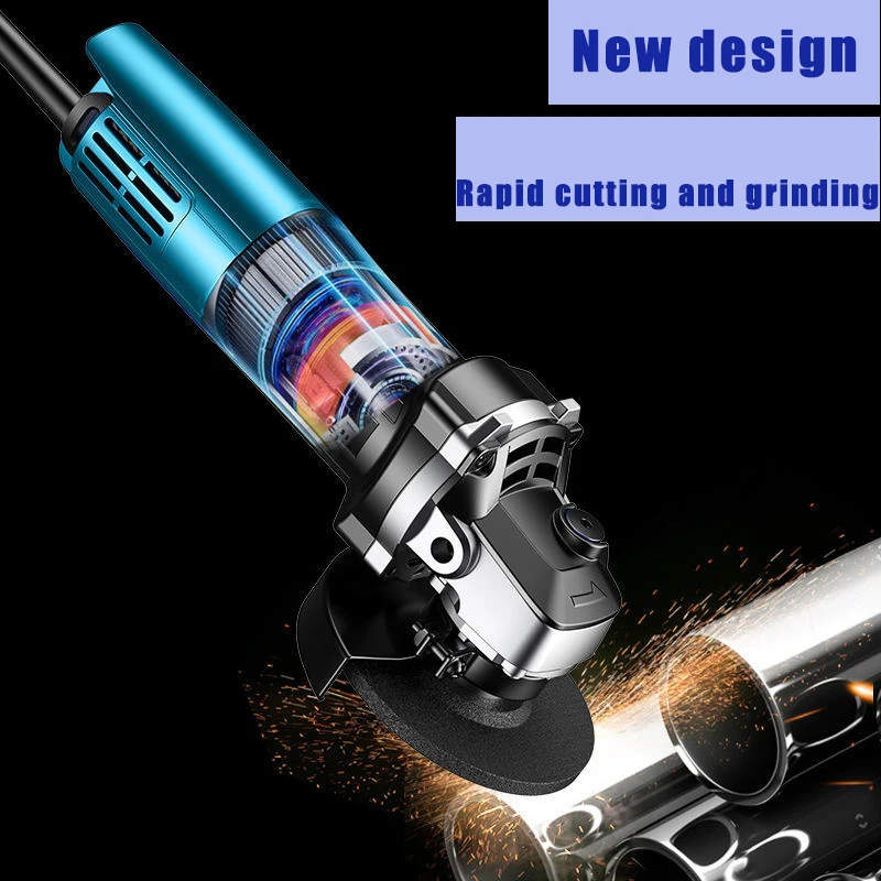 125mm M14 Click Nut Variable Speed Low Speed Electric Angle Grinder Correction Electric Woodworking Tools for Metal Cutting Wood