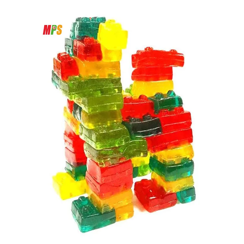 Fun Themed Novelty Candy for Kids Birthday Party 4D Gummy Blocks Candy Bricks with Real Fruit Juice