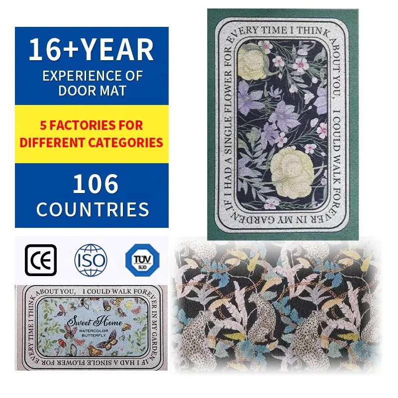 Хорошее качество, винтажный дверной коврик с принтом, моющиеся противоскользящие дверные коврики, коврики, новый дизайн, ковер, дверной коврик, рулон