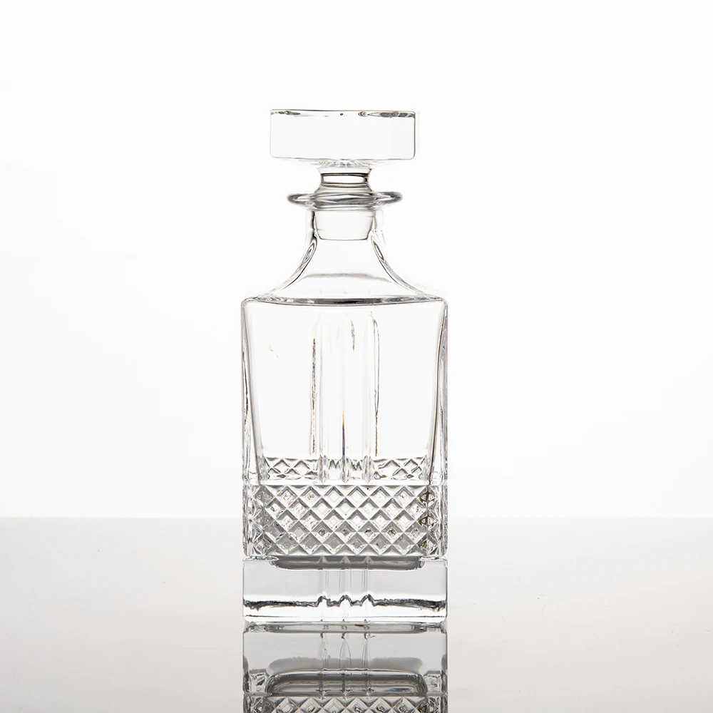 750ml Crystal Luxury  Carved Diamond Liquor Decanter Whiskey Decanter
