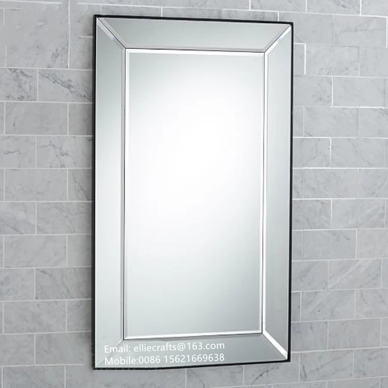 Modern home decorative large venetian beveled wall mirror espejos decorativos modernos 60x90cm