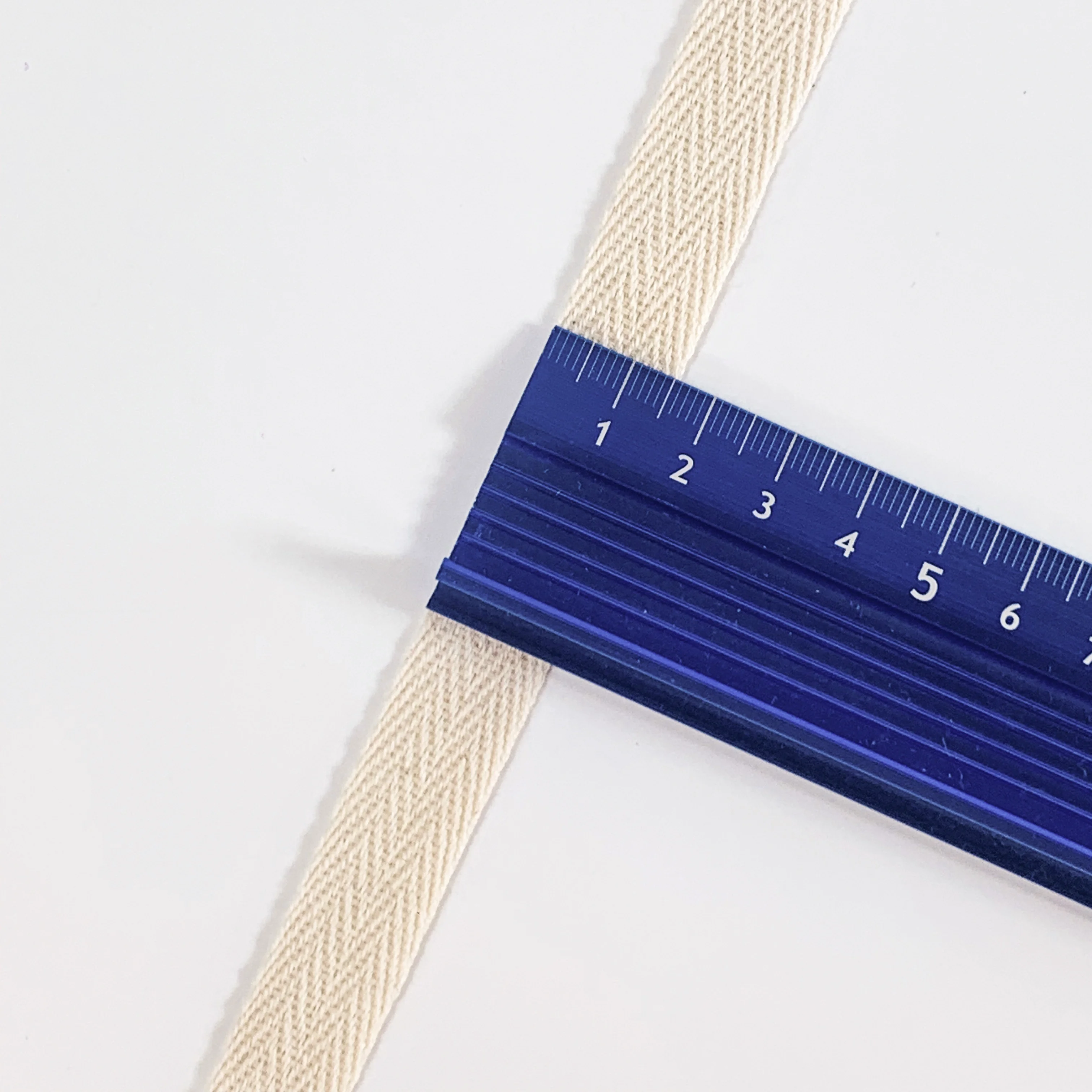 40mm natural heavy cotton textile webbing non slip non stretch sewing fold over herringbone twill webbing tape for clothes