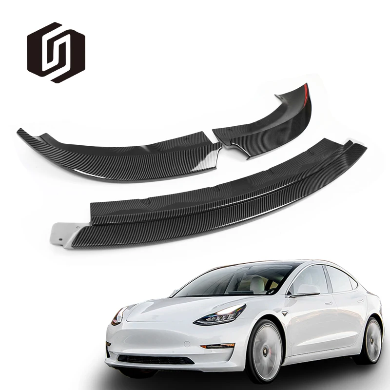  Бампер спойлер для губ передний бампер лопата подбородка губа Tesla Model