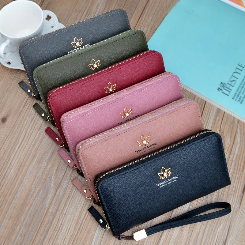 2024 new design ladies pu leather wallet wholesale fashion women trendy coin leather woman wallet