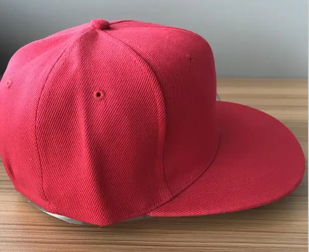 Wholesale Custom Red Big Visor Hat Gorras Snapback Hat Cap