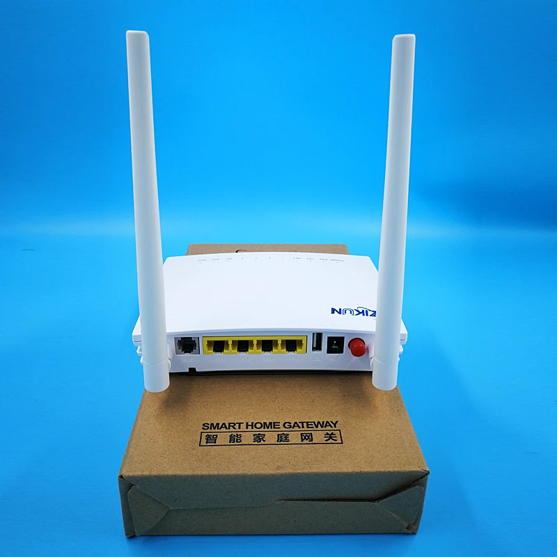 FTTH волоконно-оптическое оборудование ONU Gpon Wi-Fi модем 1GE + 3FE VOIP USB маршрутизатор ZC-520 Onu с HUAWEI/ZTE OLT