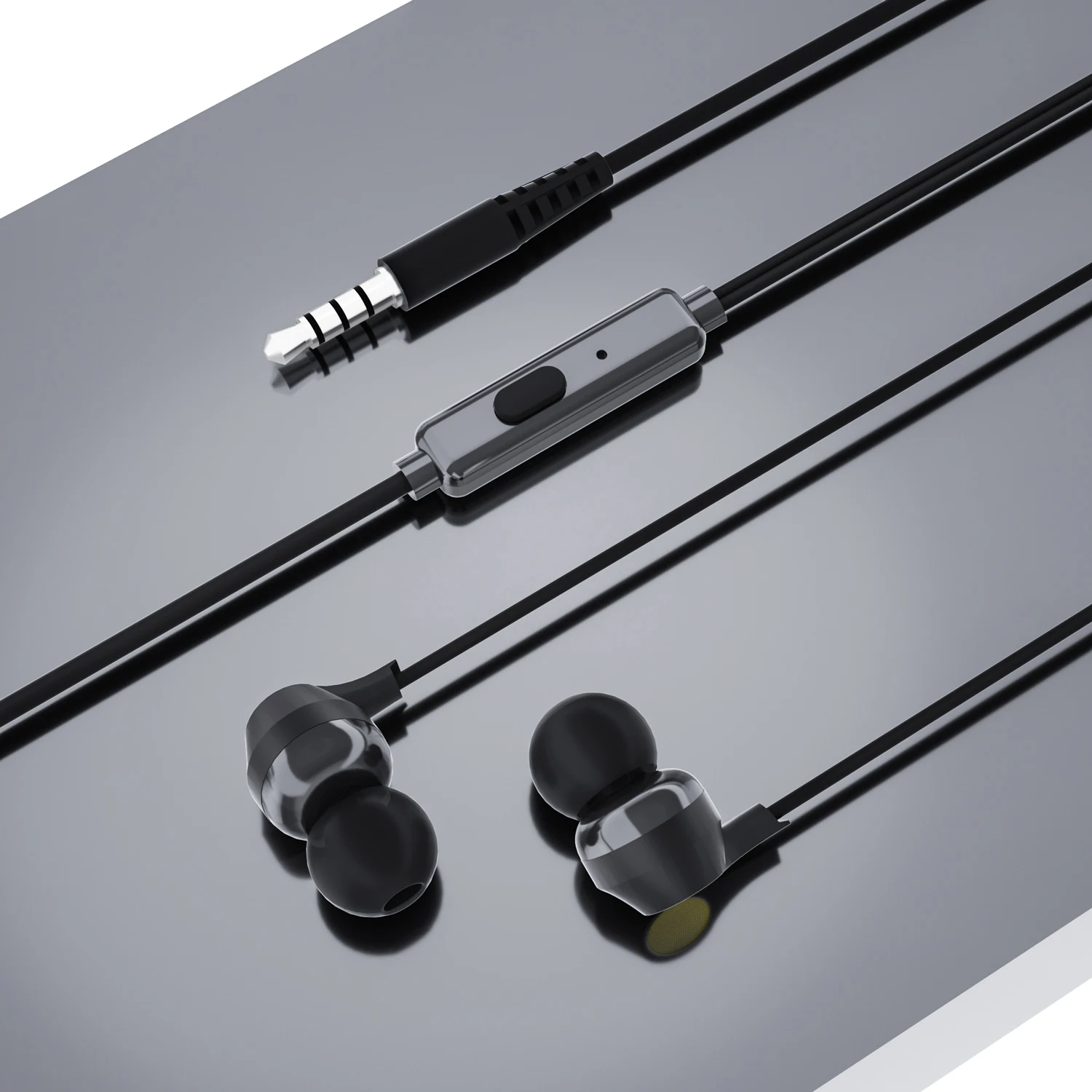 KINGLEEN i1912 Wired Earphone Headphone Handsfree Mic 3.5mm Stereo Sound Headset Earbuds Earpieces Microphone Earphones