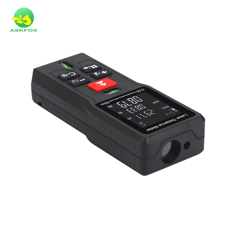 40-100M Laser Distance Meter Electronic Digital Rangefinder Measure Range Finder Bubble Lever Data Storage Laser Distance Meter