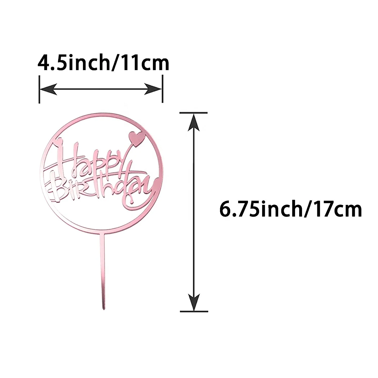 Beautiful Many Gold Style Acrylic Cake Topper Geometry Round Letter Cake Toppers Happy Birthday Wedding Party Cupcake Toppers