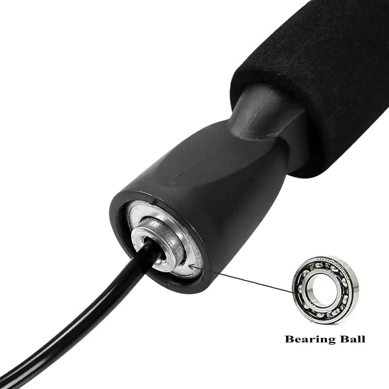 Factory Direct Selling  PVC Training skipping rope foam handle adjustable jumping rope