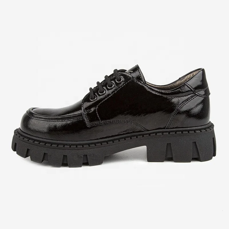 Wholesale formal girls boys black school leather safety dress shoes oxfords