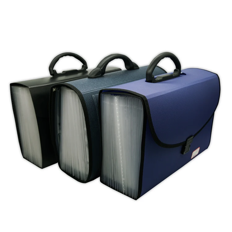 
Office supplies document folder A4 size 26 layers pocket folder with handle 