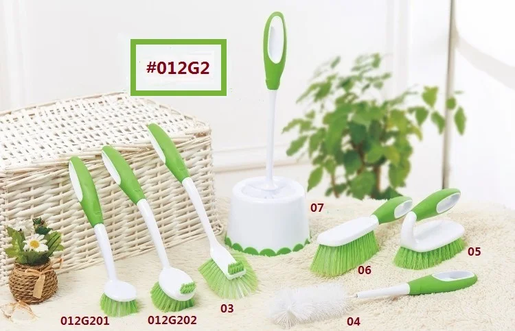 EcoClean Factory BSCI Customized logo Comfort Grip scrub brush,  tile grout  brush,  floor and corner Scrubber Brush
