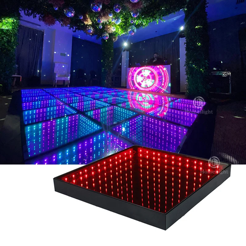 LED 3D Mirror Dance Floor Decoration LED Stage Lighting for Wedding Night Club DJ Disco Party