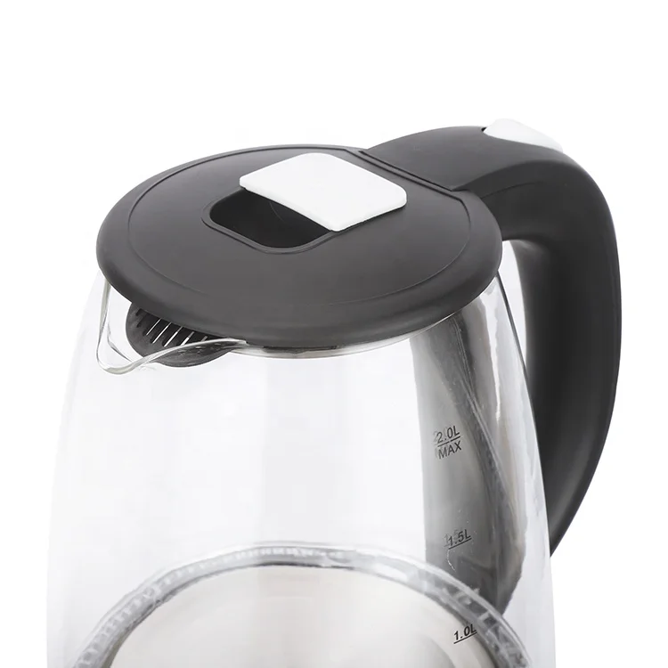 Factory wholesale high boron glass kettle quick heating automatic power cut off 306 degrees cordless electric kettle