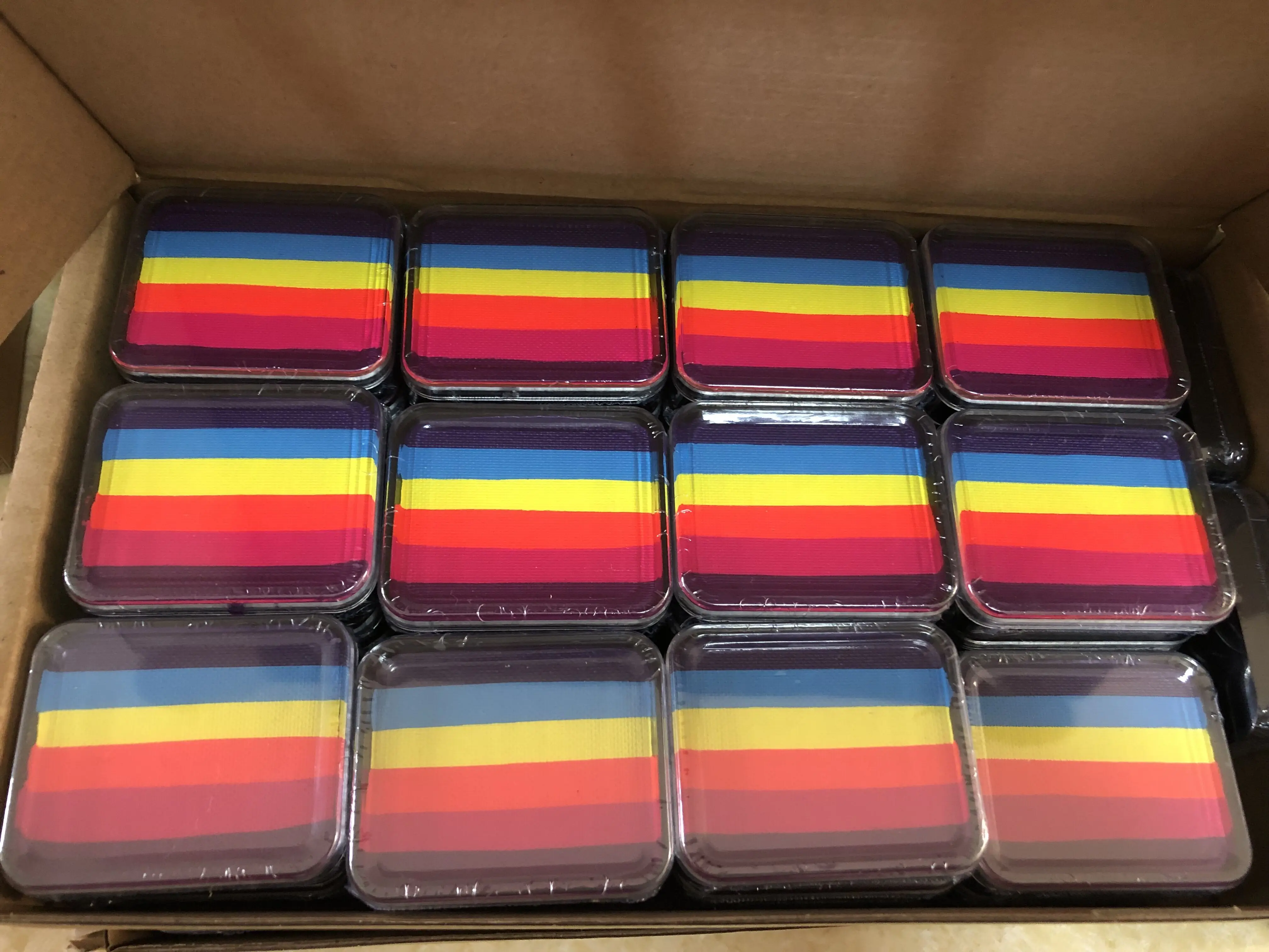 50g Rainbow Split Cake Multi Colors Face Body Paint Kits Wonderful Gift for Kids Halloween Makeup Play