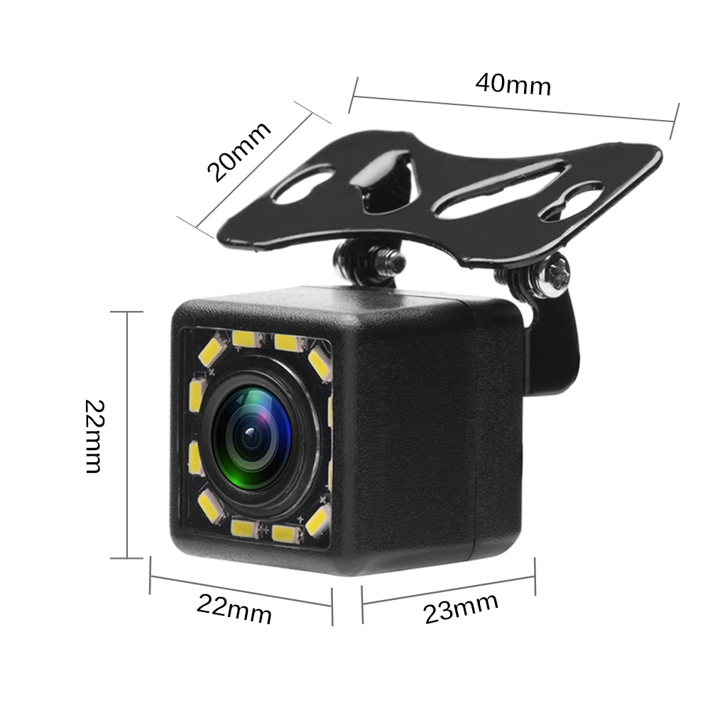 Universal Waterproof Car Night Version Rear View Camera 12 LED lights car reverse camera with cable