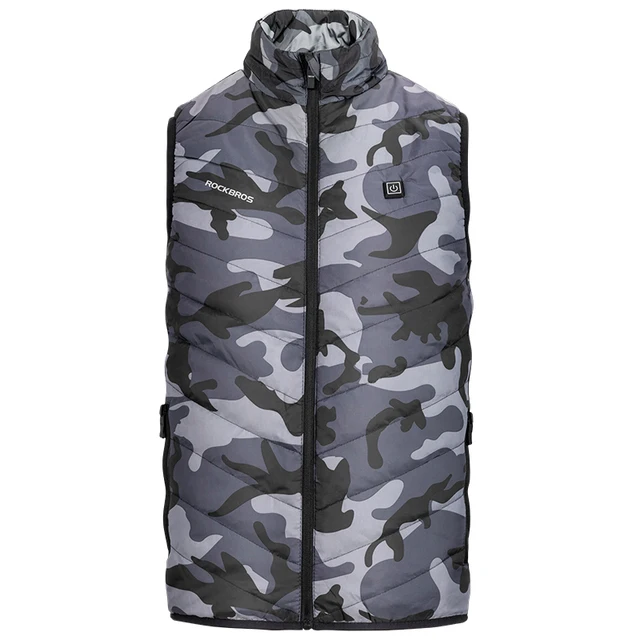 ROCKBROS Usb Rechargeable Smart Heated Thermal Winter Unisex Men Womens Warming Heating Jacket Heated Vest Without Battery
