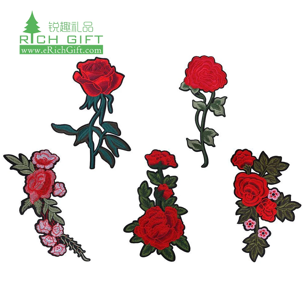 2019 Handmade fashion Design Embroidered Services Sequin Appliques badge floral embroidery patch flower for clothing