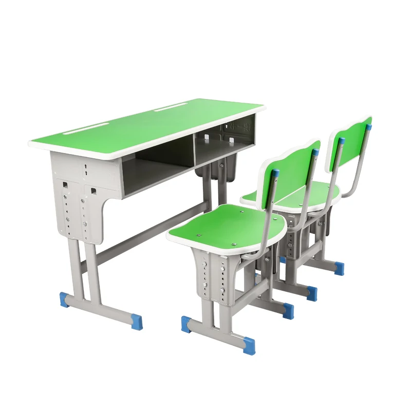 
cheap price melamine double school desk sets for student 
