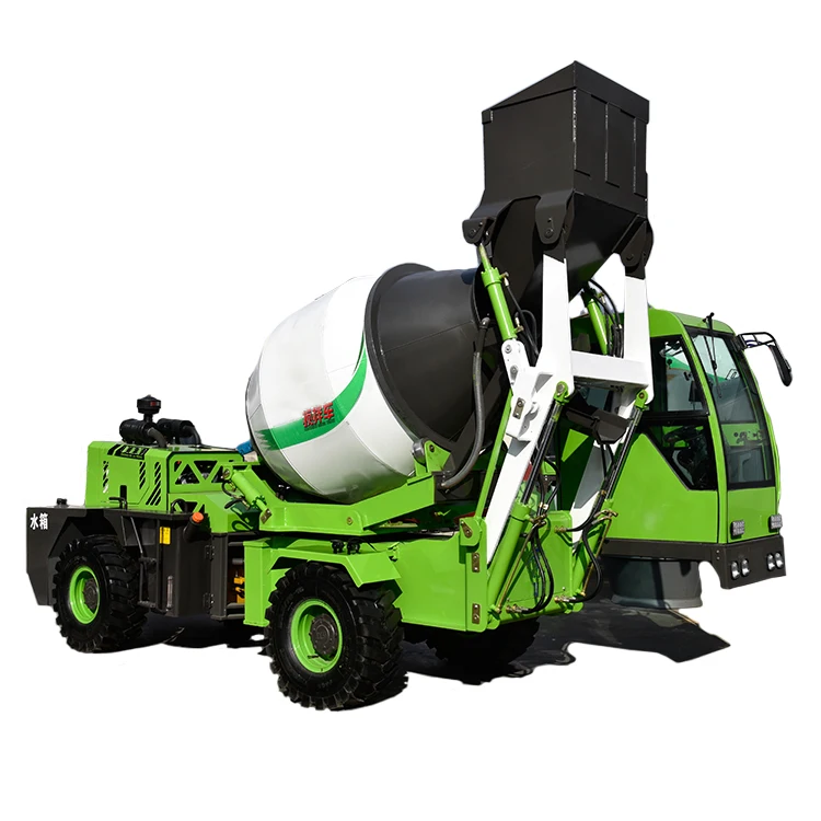 Self Loading Ready Mix Truck Concrete Mixer Automatic Loading Machine