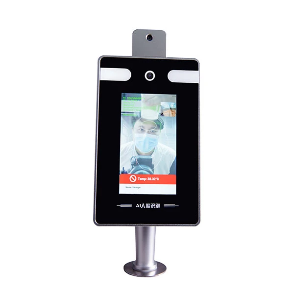 Temperature fever screening face recognition camera door access system