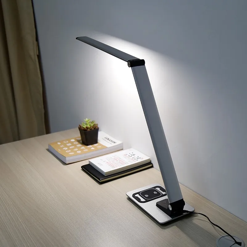 2020 new design rechargeable wireless charger led desk book lamp 12w MA70C metal reading usb led desk lamp