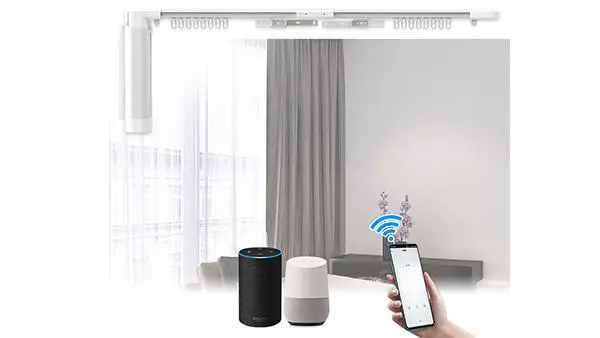 Tuya WiFi Electric Automatic Curtain Motor Smart Home Automation for Hotel Design Set for Living Room Use