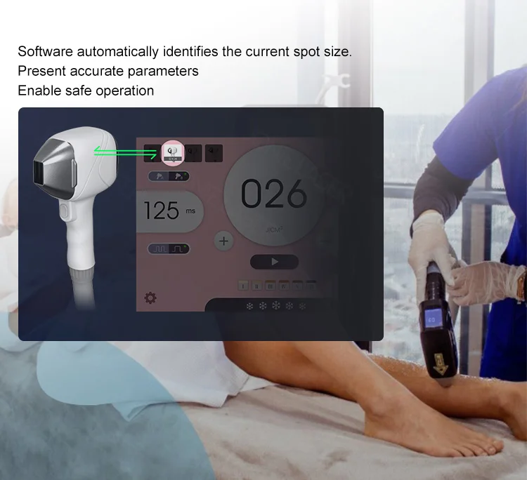 jontelaser Professional Alexandrite Hair Removal Machine 1.54 inch Handle Screen Double Handle Hair Removal Machine