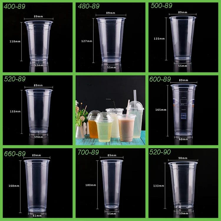 new plastic cup PP clear hot milk cup 600ml-95mm size for sell
