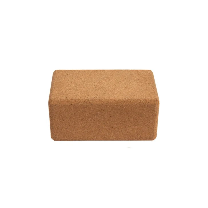 SHENGDE New Design Eco-Friendly Cork Yoga Block Set Custom Logo Pilates Foot Massage Ball Natural Cork Yoga Block